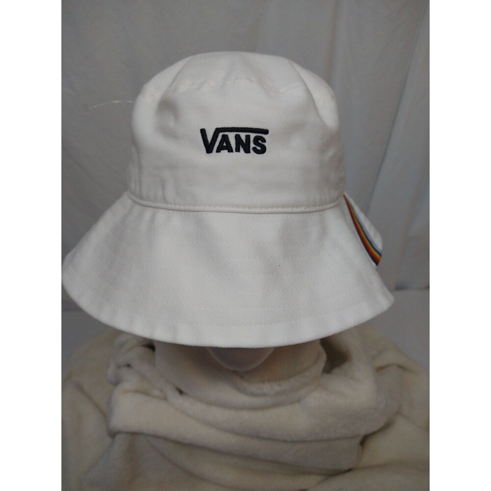 NWT Vans White Bucket Hat Size M/L Rainbow Streetwear